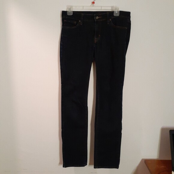 Uniqlo dark wash slim jeans 27 x 32 denim pants s m 6 8 - Picture 4 of 9
